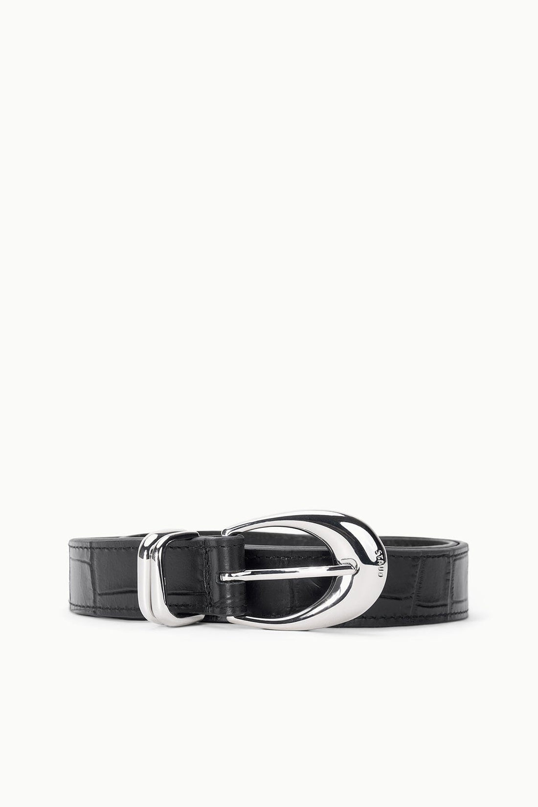 Moon Buckle Belt | Black Croco — 1