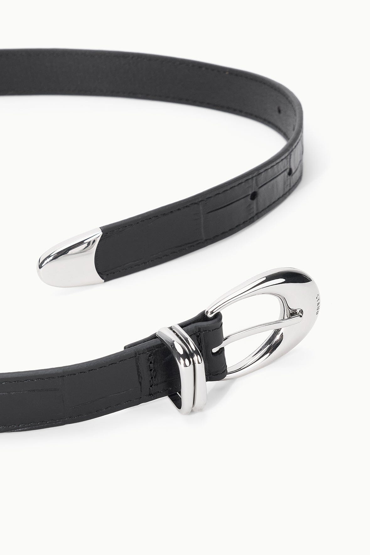 Moon Buckle Belt | Black Croco — 3