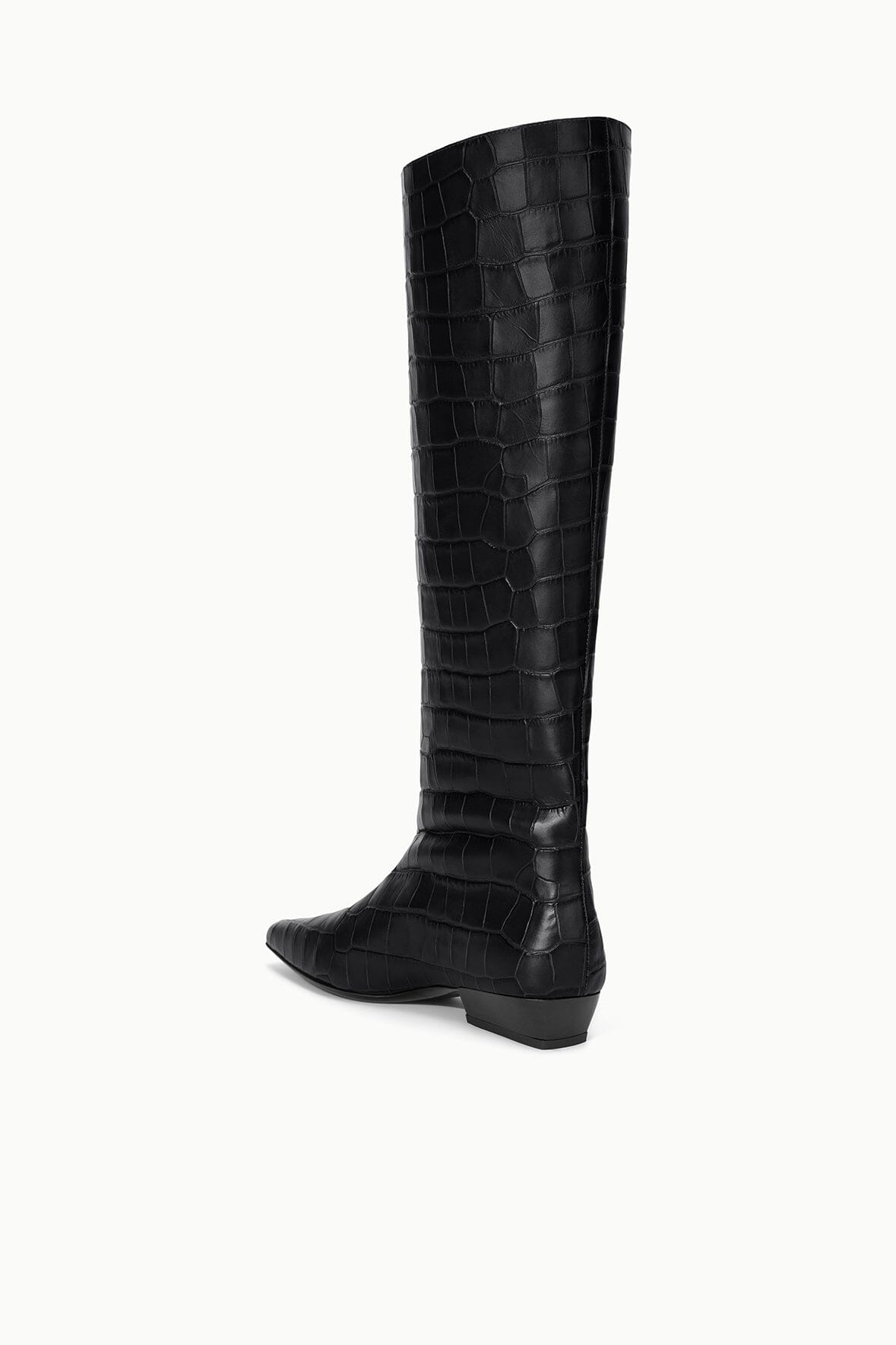 Wally Flat Boot | Black Croco — 3