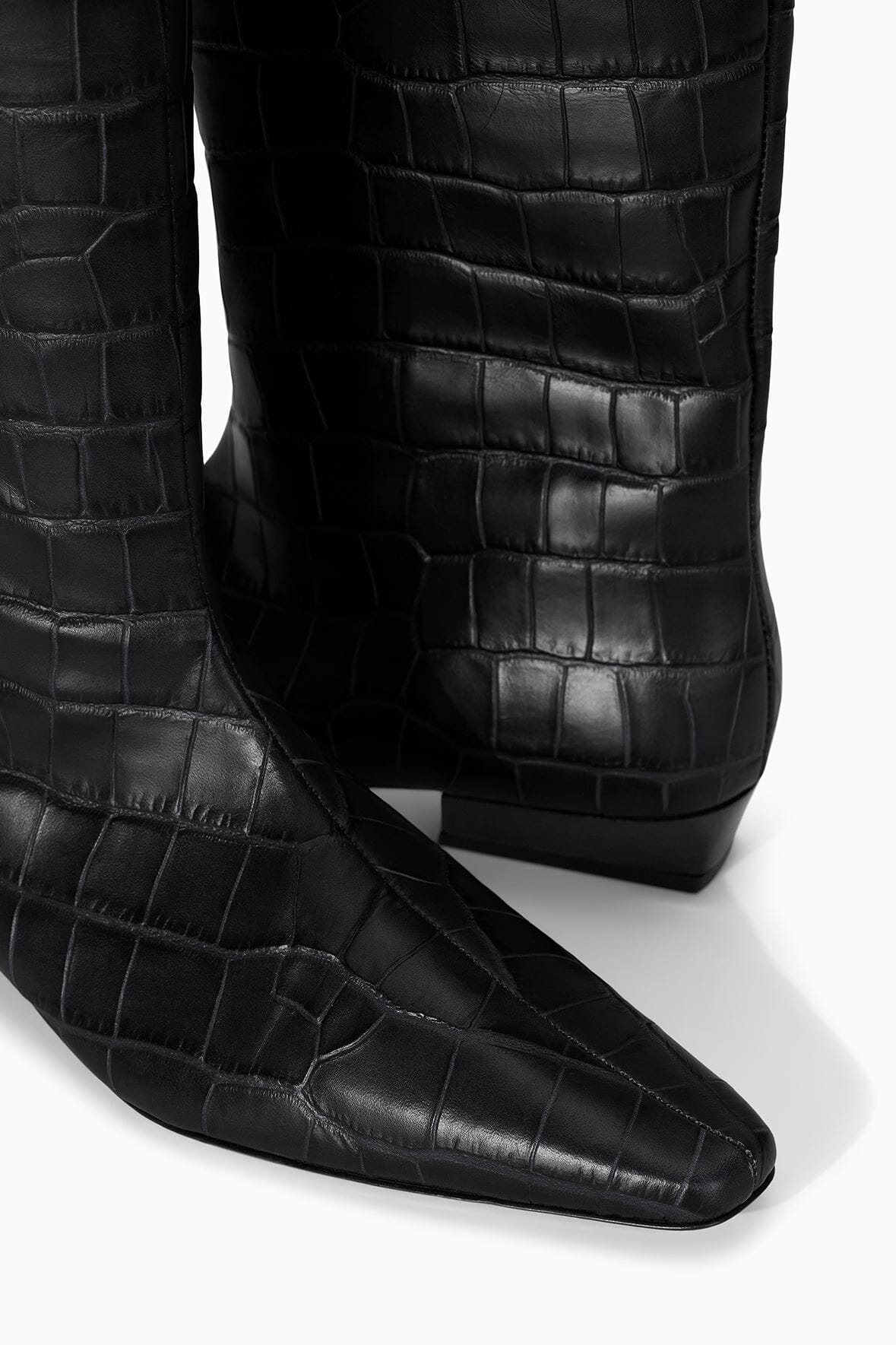 Wally Flat Boot | Black Croco — 4