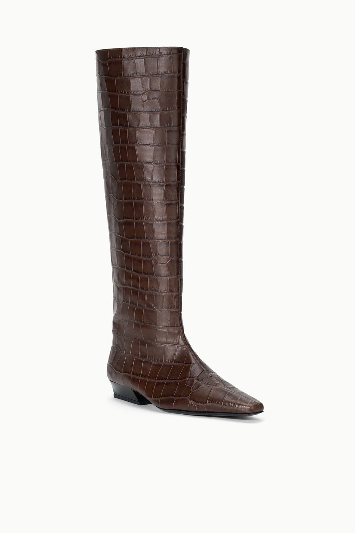 Wally Flat Boot | Espresso Croco — 2