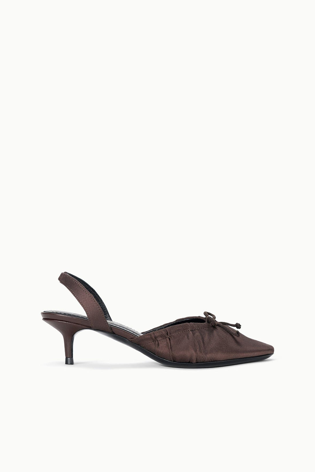 Alba Ballet Slingback | Espresso Satin — 1