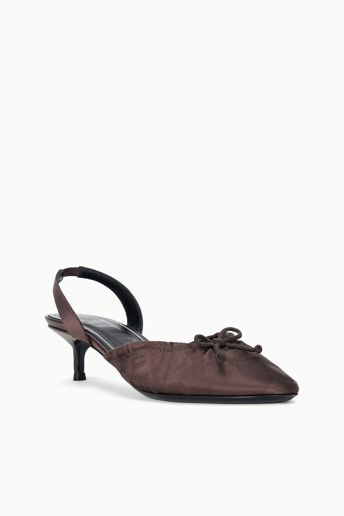 Alba Ballet Slingback | Espresso Satin — 1