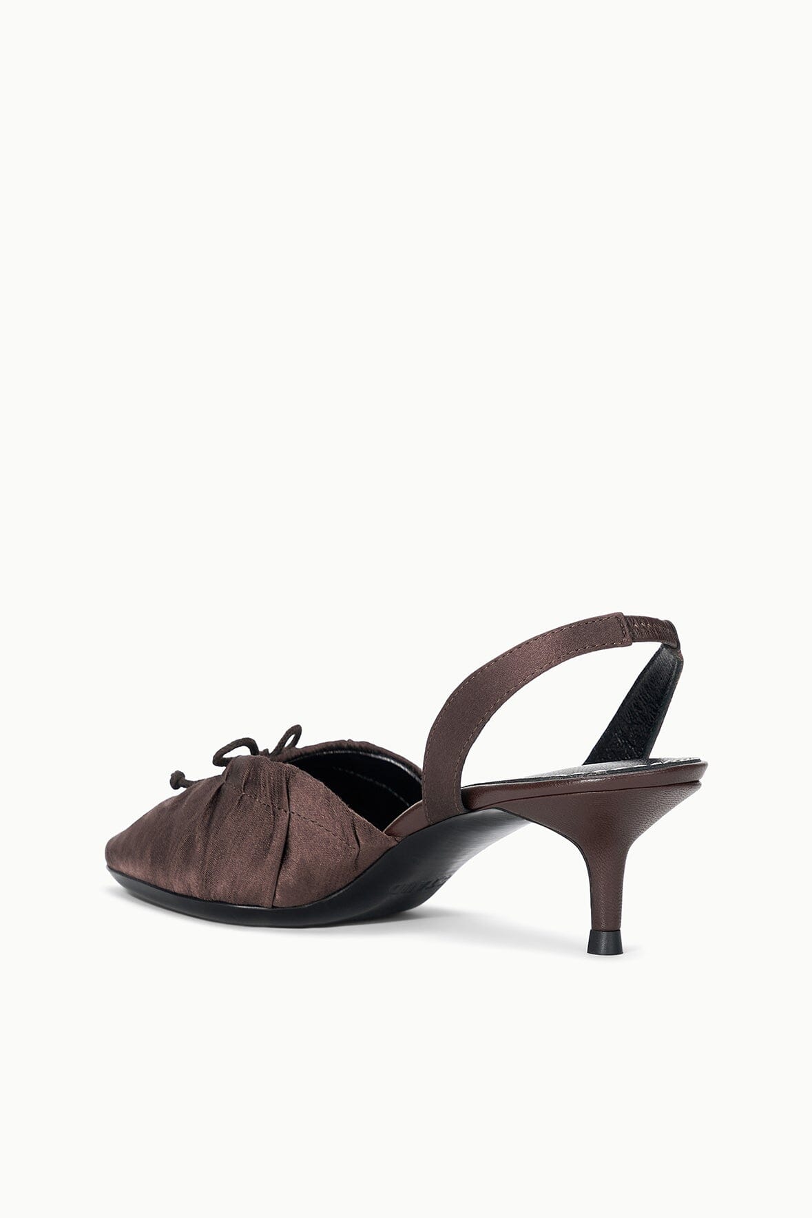 Alba Ballet Slingback | Espresso Satin — 8