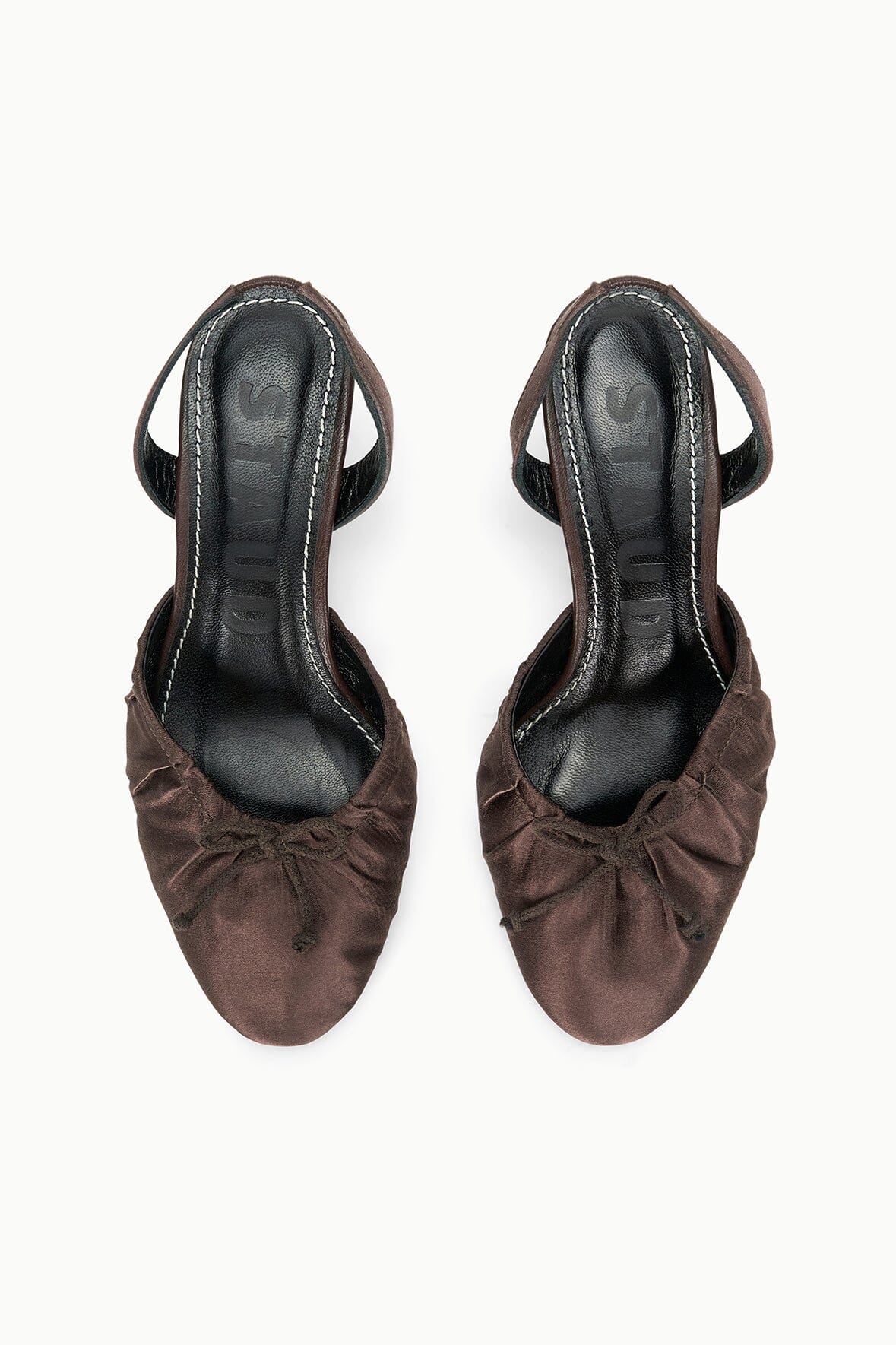 Alba Ballet Slingback | Espresso Satin — 7