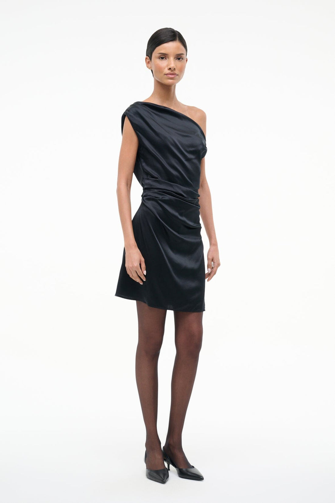 Mini Phare Silk Dress | Black — 1