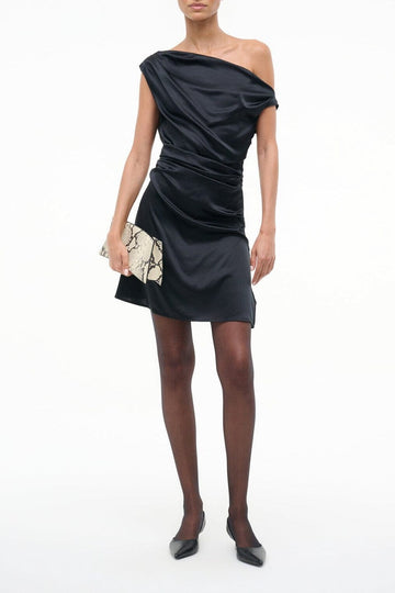 Mini Phare Silk Dress | Black — 1
