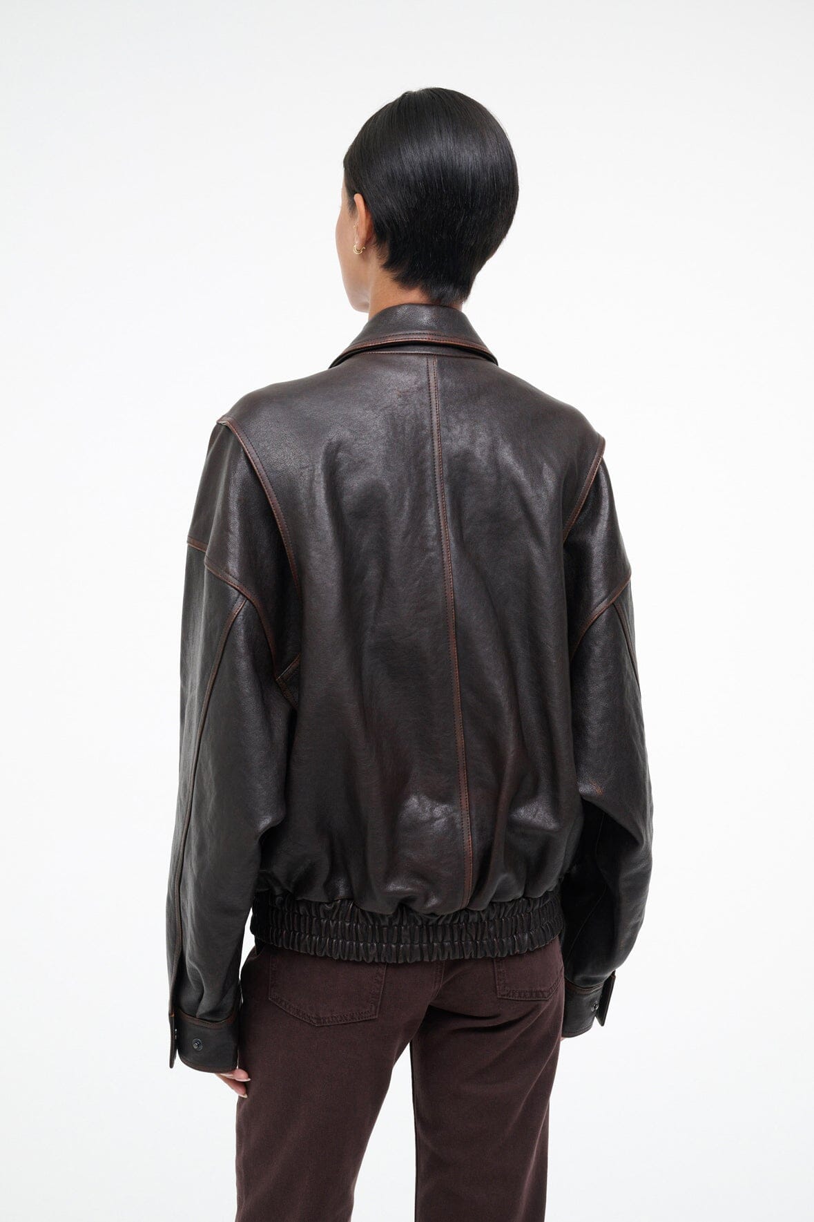 Eugene Leather Jacket | Distressed Brown — 16