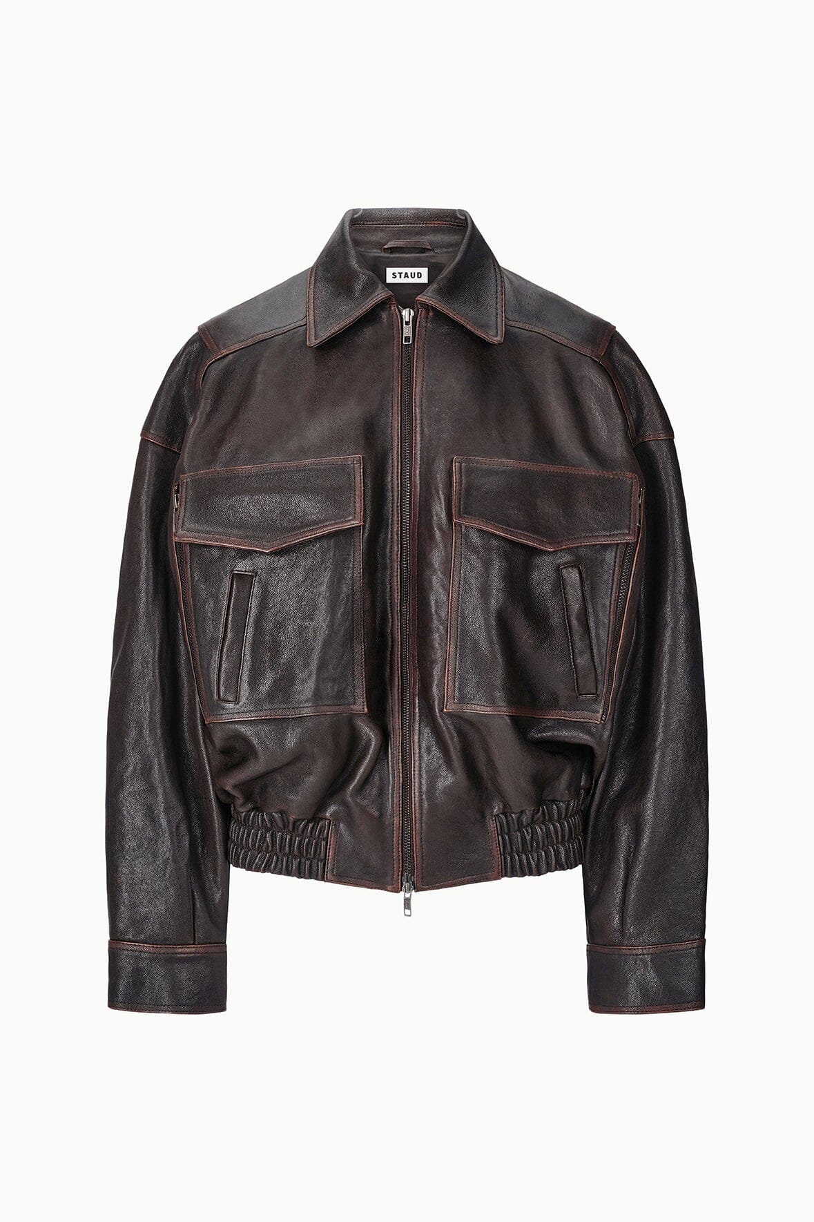 Eugene Leather Jacket | Distressed Brown — 17