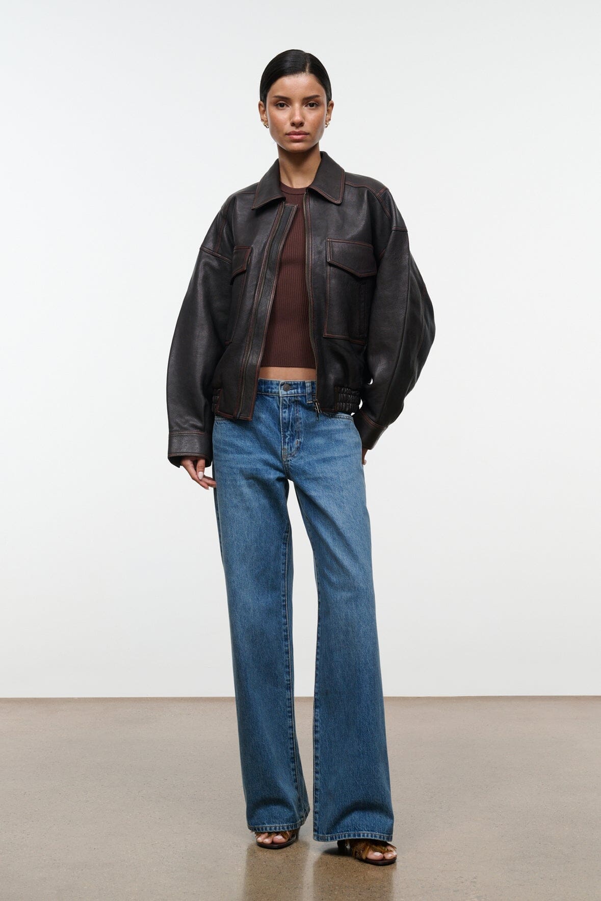 Eugene Leather Jacket | Distressed Brown — 8