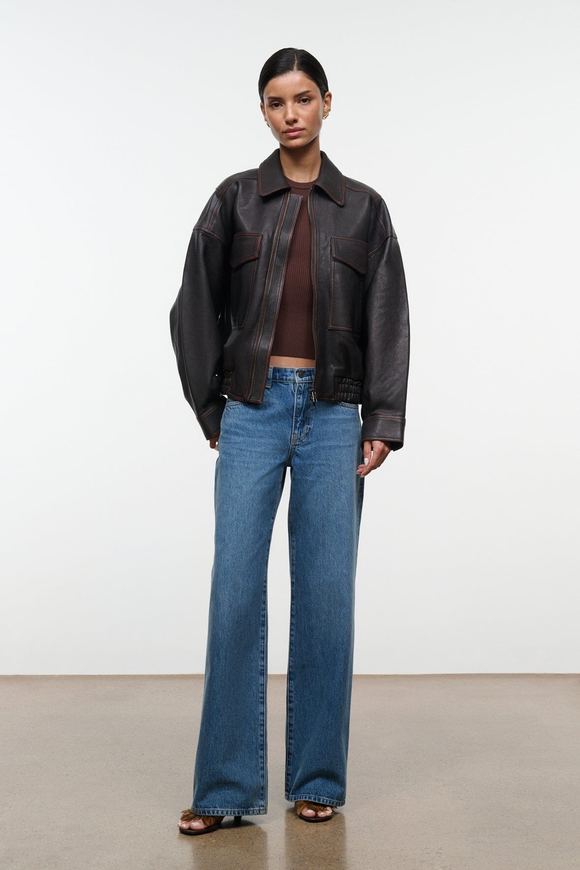 Eugene Leather Jacket | Distressed Brown — 7
