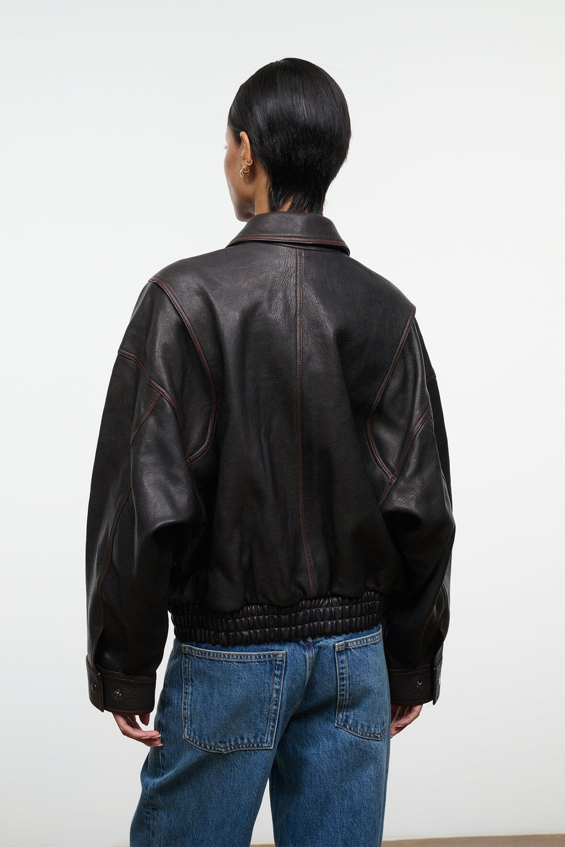 Eugene Leather Jacket | Distressed Brown — 1