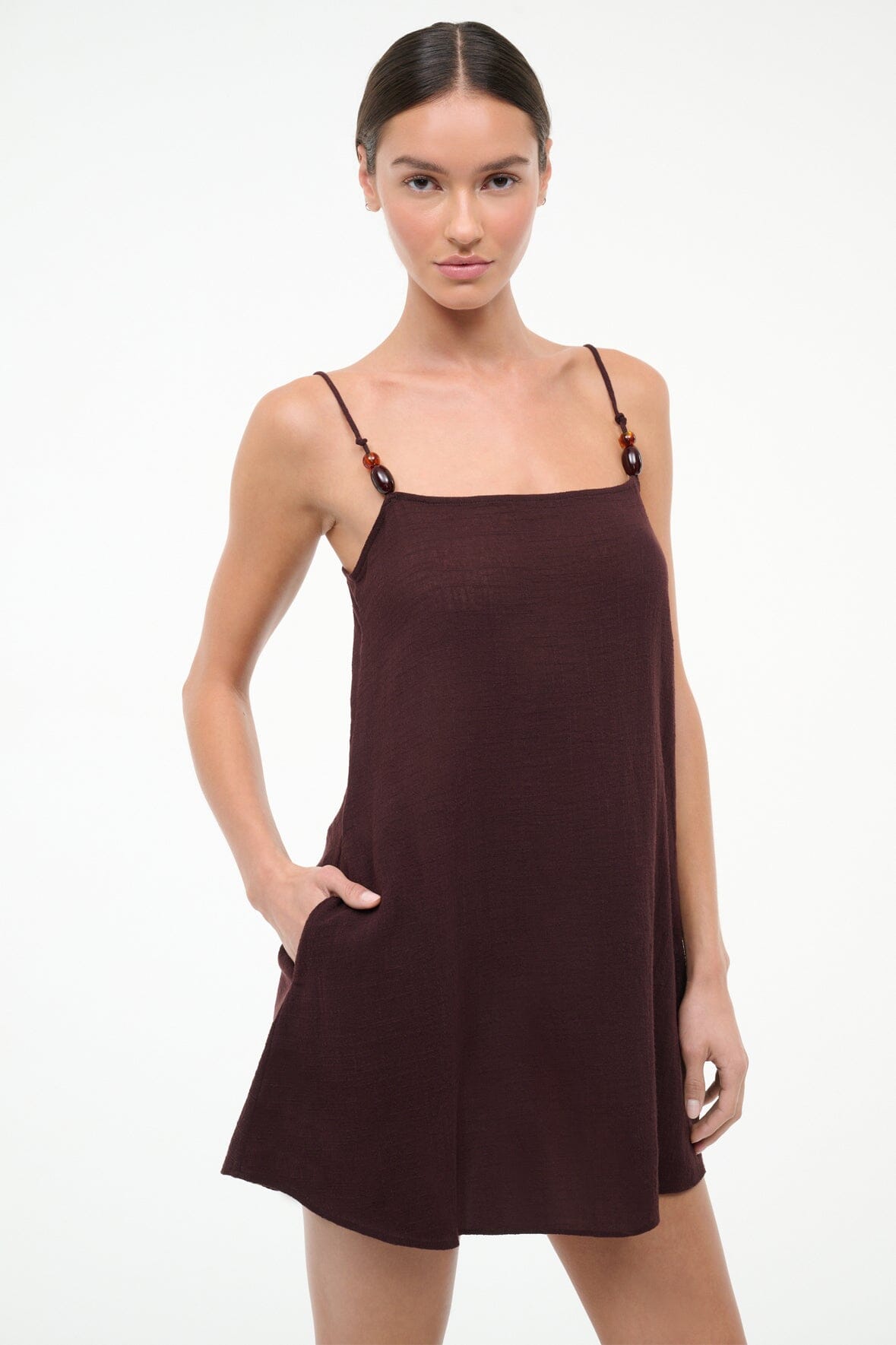 Laura Mini Coverup Dress | Dark Chocolate — 2