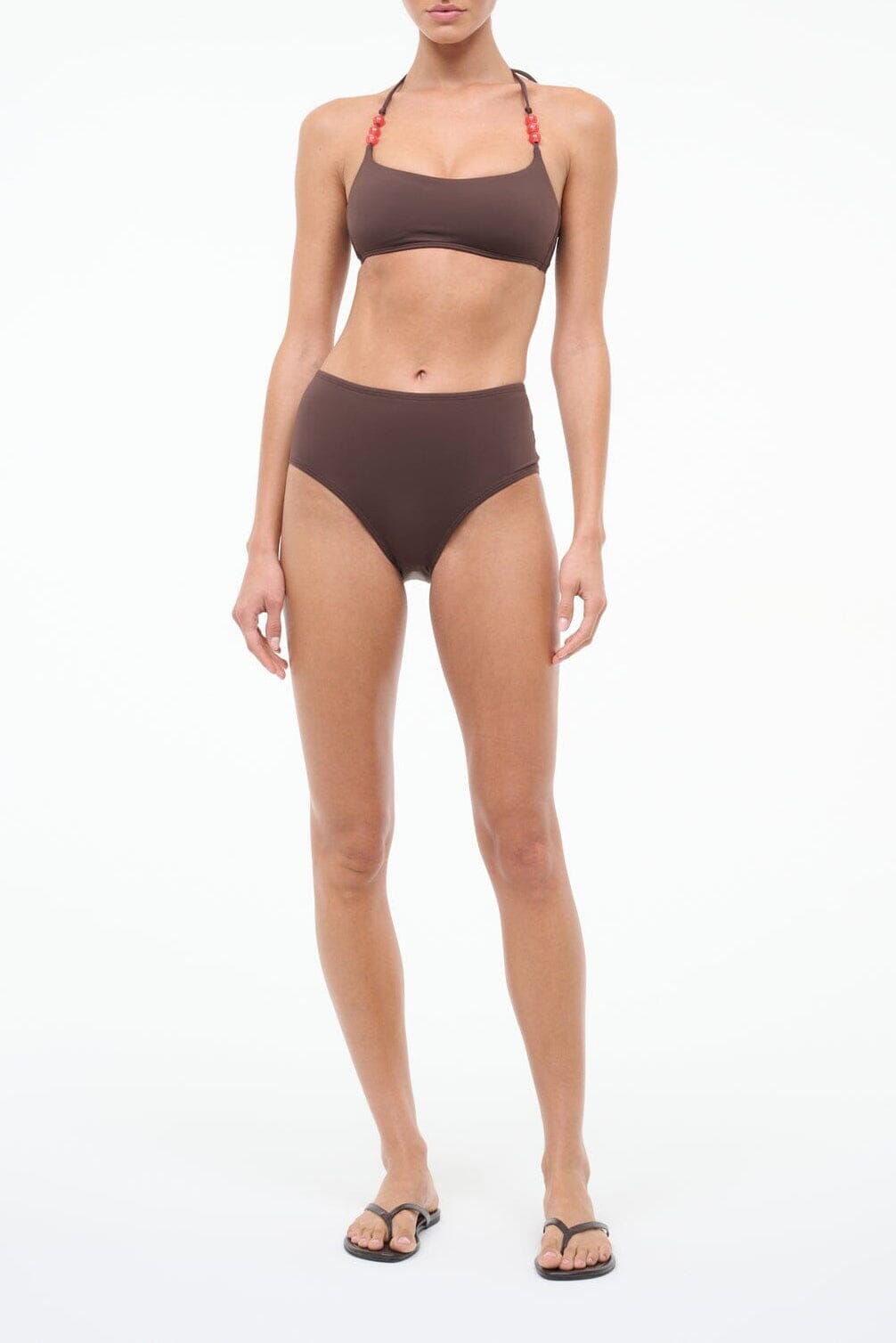 Devon High Rise Bikini Bottom | Dark Chocolate — 1