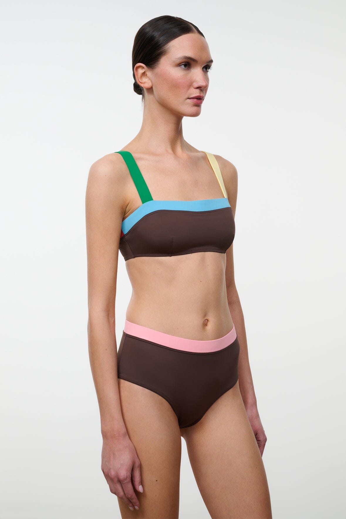 Devon High Rise Bikini Bottom | Dark Chocolate Multi — 4