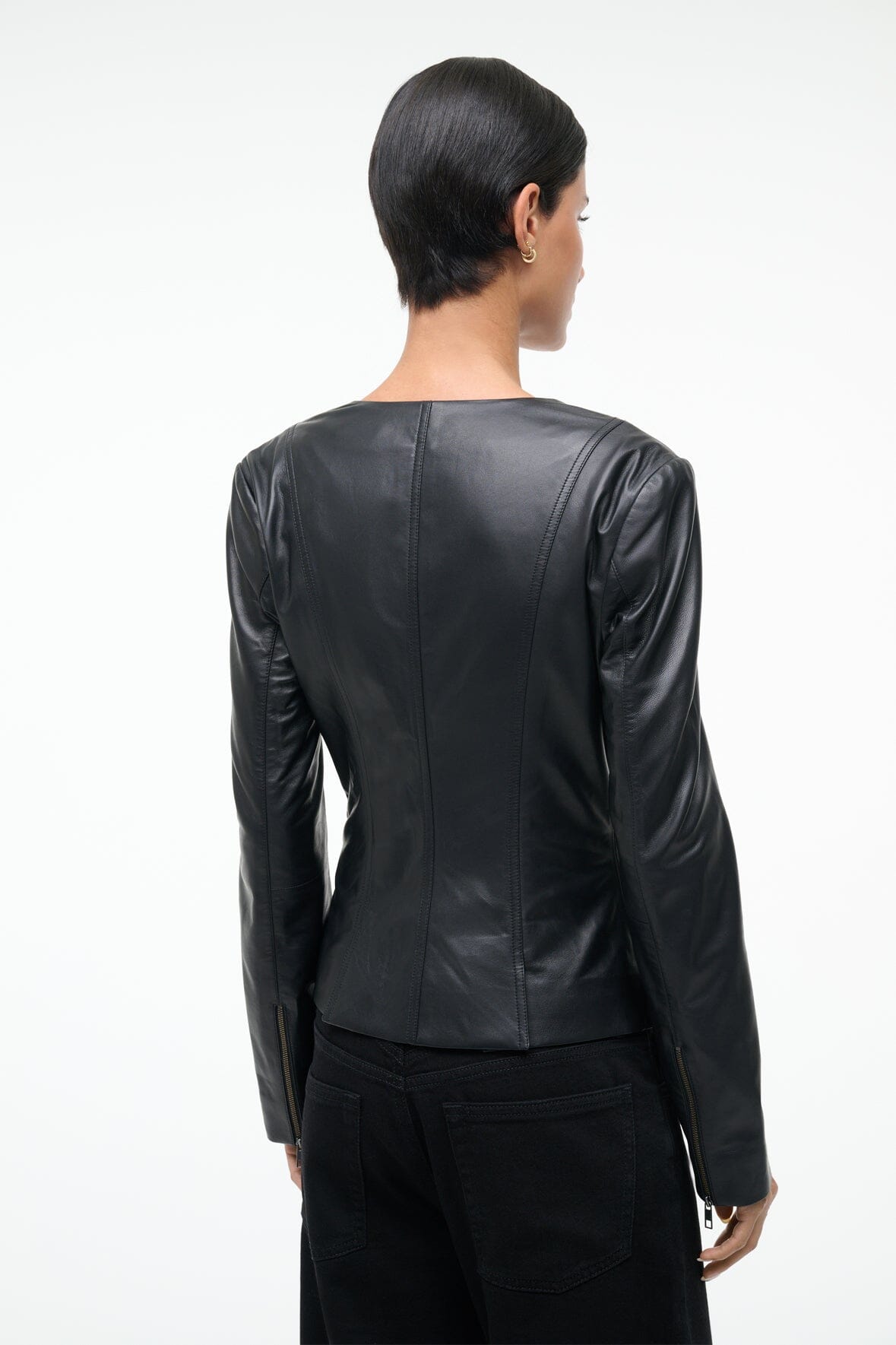 Wells Leather Jacket | Black — 4