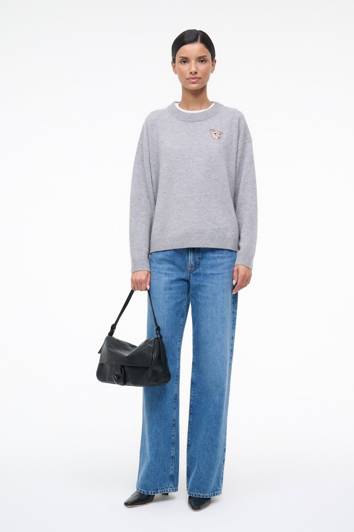 Custom STAUD x C.Bonz Serrano Cashmere Sweater | Heather Grey — 4