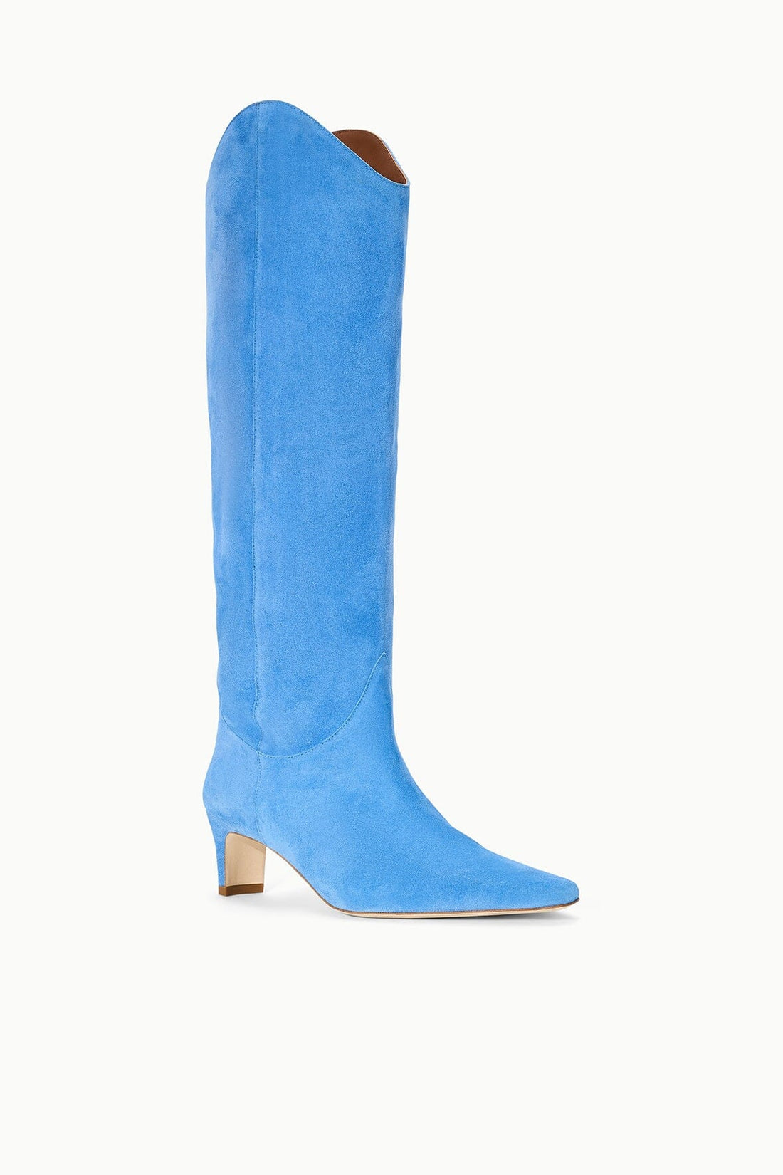 Western Wally Boot | STAUD Blue Suede — 1