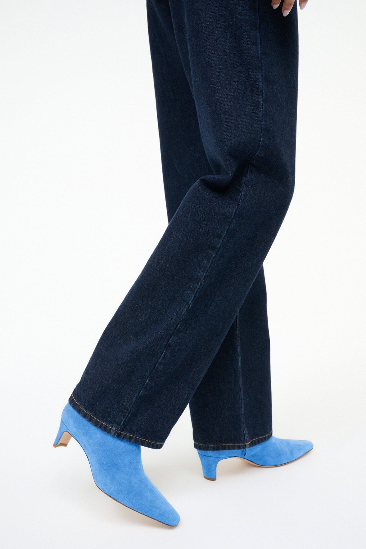 Wally Ankle Boot | STAUD Blue Suede — 5