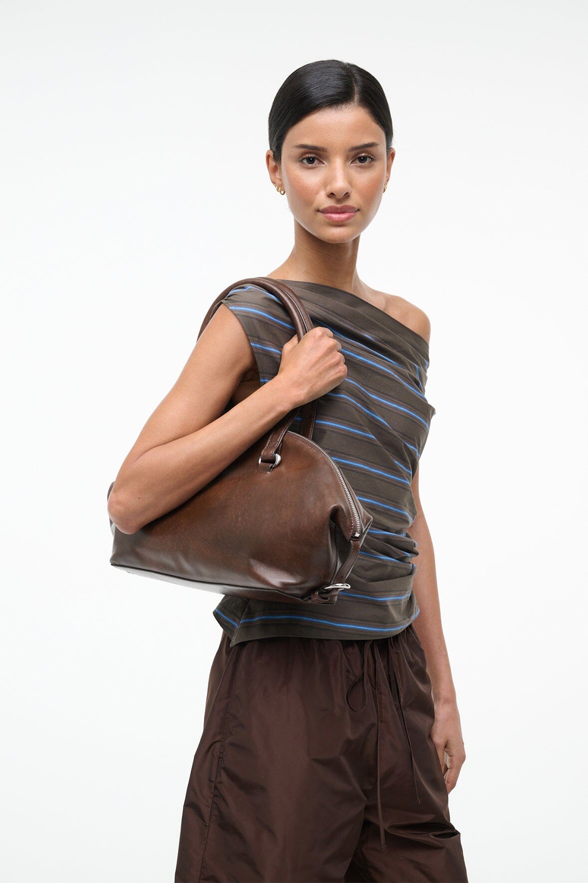 Hester Shoulder Bag | Espresso Distressed — 2