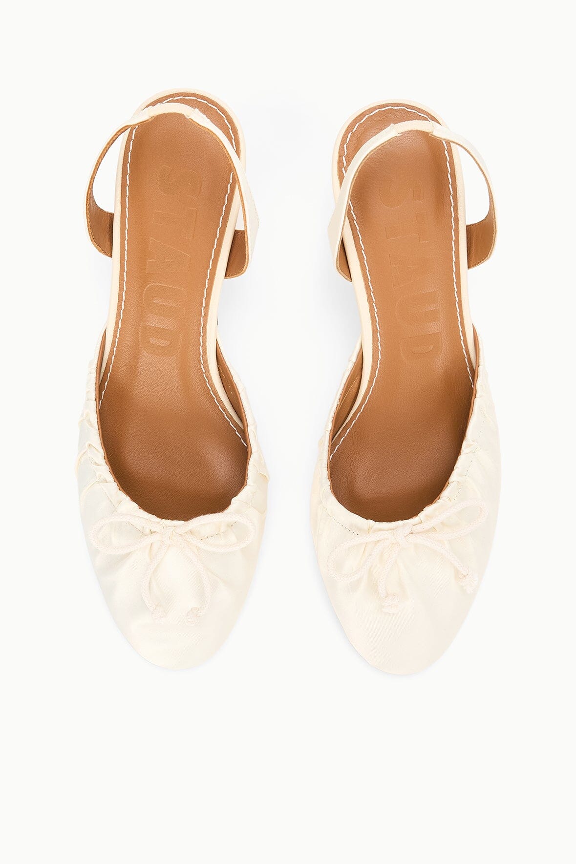 Alba Ballet Slingback | Ivory Satin — 4