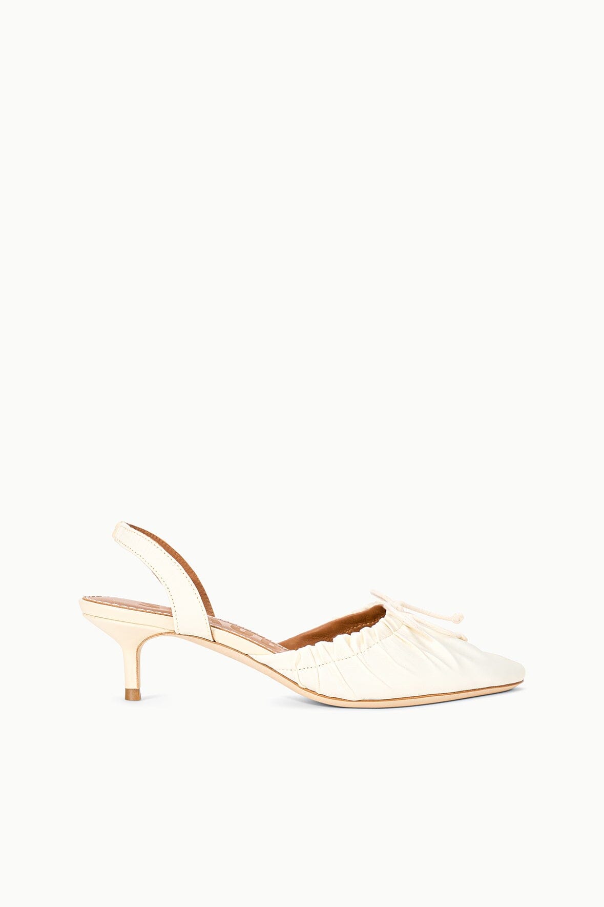 Alba Ballet Slingback | Ivory Satin — 1