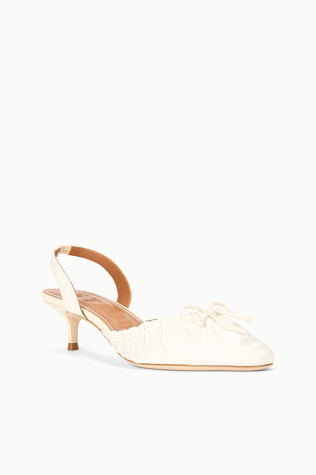 Alba Ballet Slingback | Ivory Satin — 1
