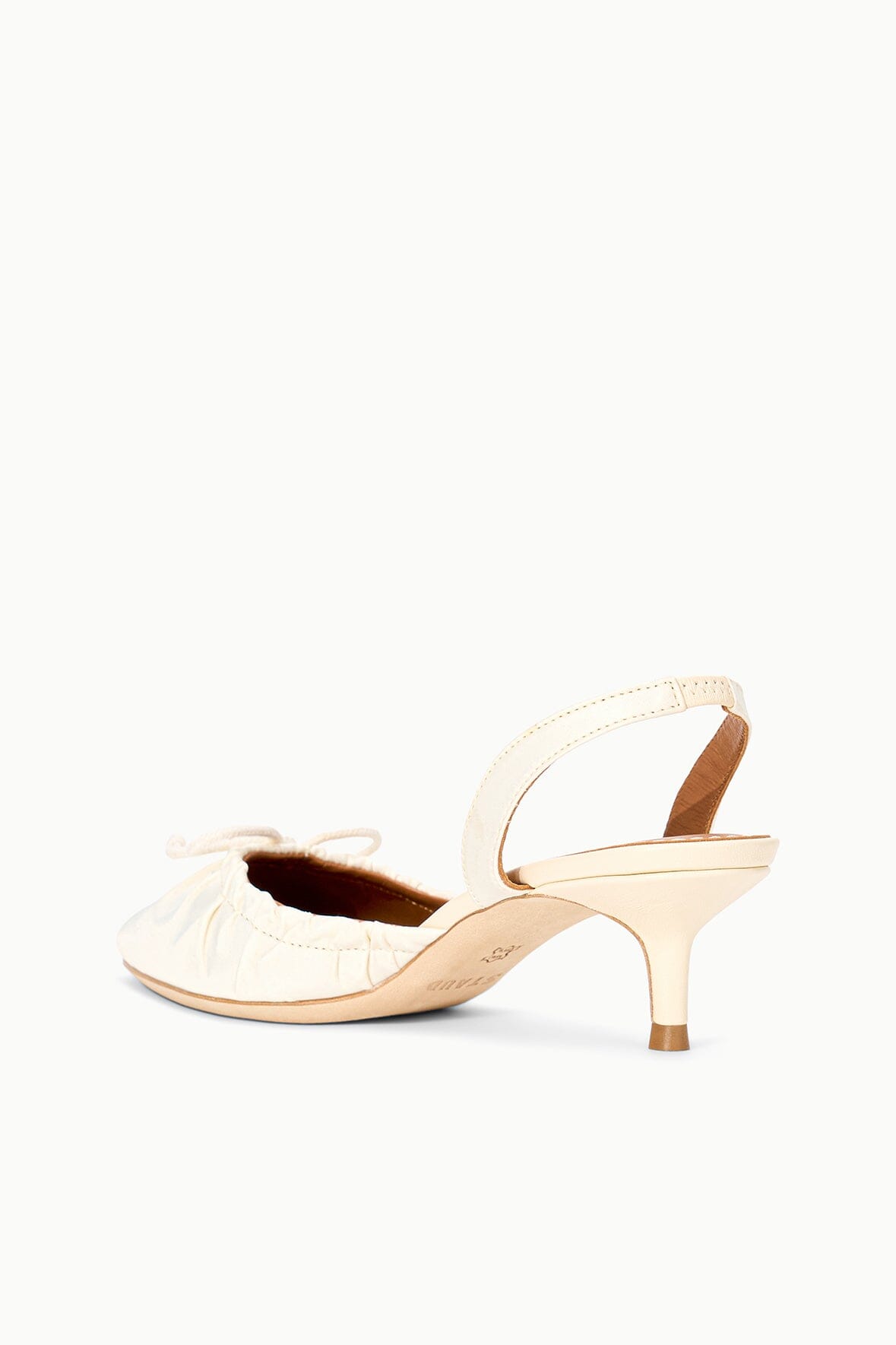 Alba Ballet Slingback | Ivory Satin — 5