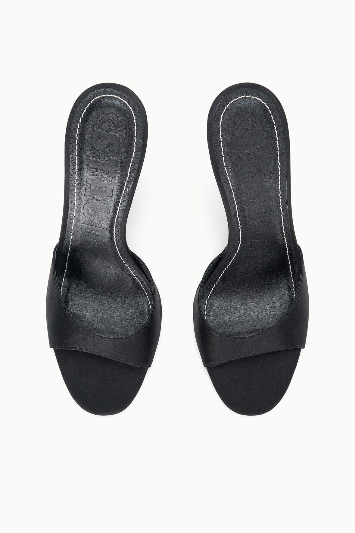 Brigitte High Wedge | Black Satin — 7
