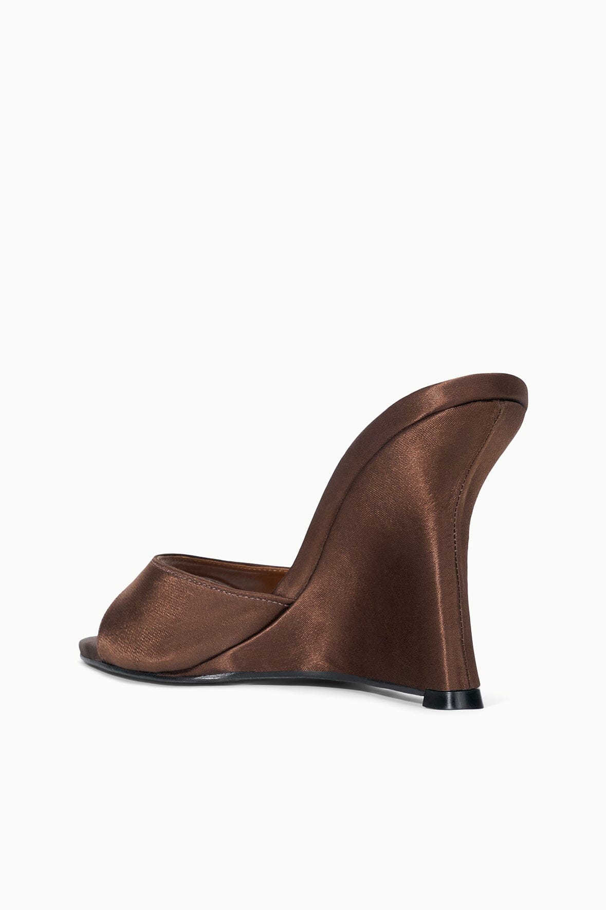 Brigitte High Wedge | Espresso Satin — 7