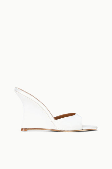 Brigitte High Wedge | Ivory Satin — 1