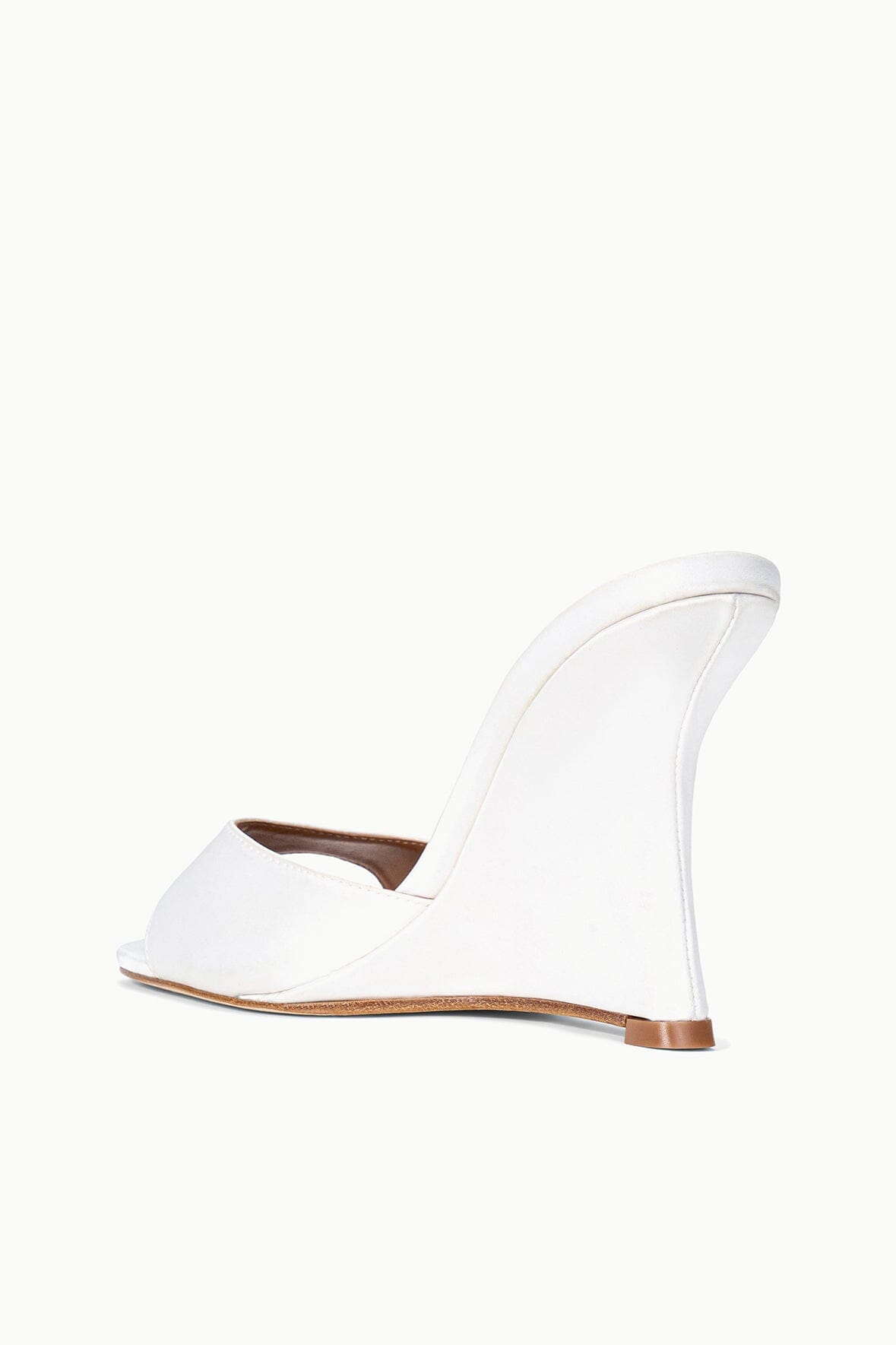 Brigitte High Wedge | Ivory Satin — 5