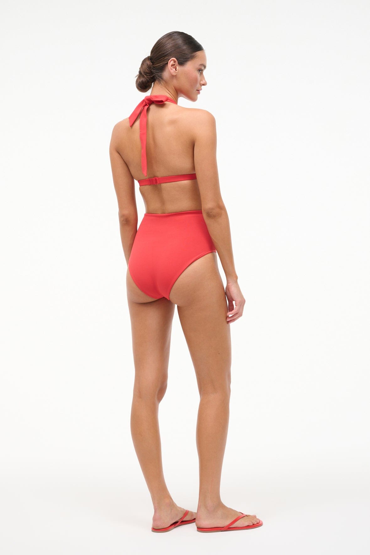 Jonnie High Rise Bikini Bottom | Red Rose — 3