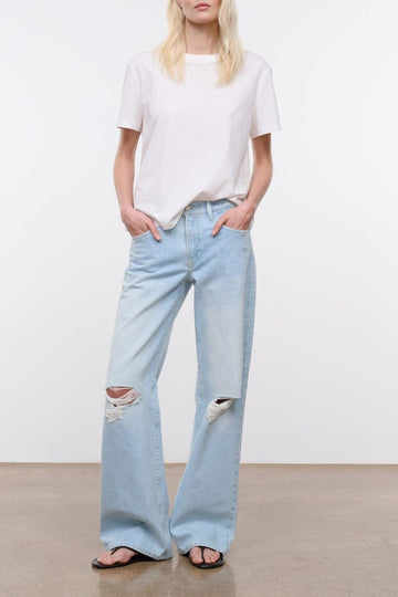 Gus Distressed Relaxed Jean | Salt Wash — 1