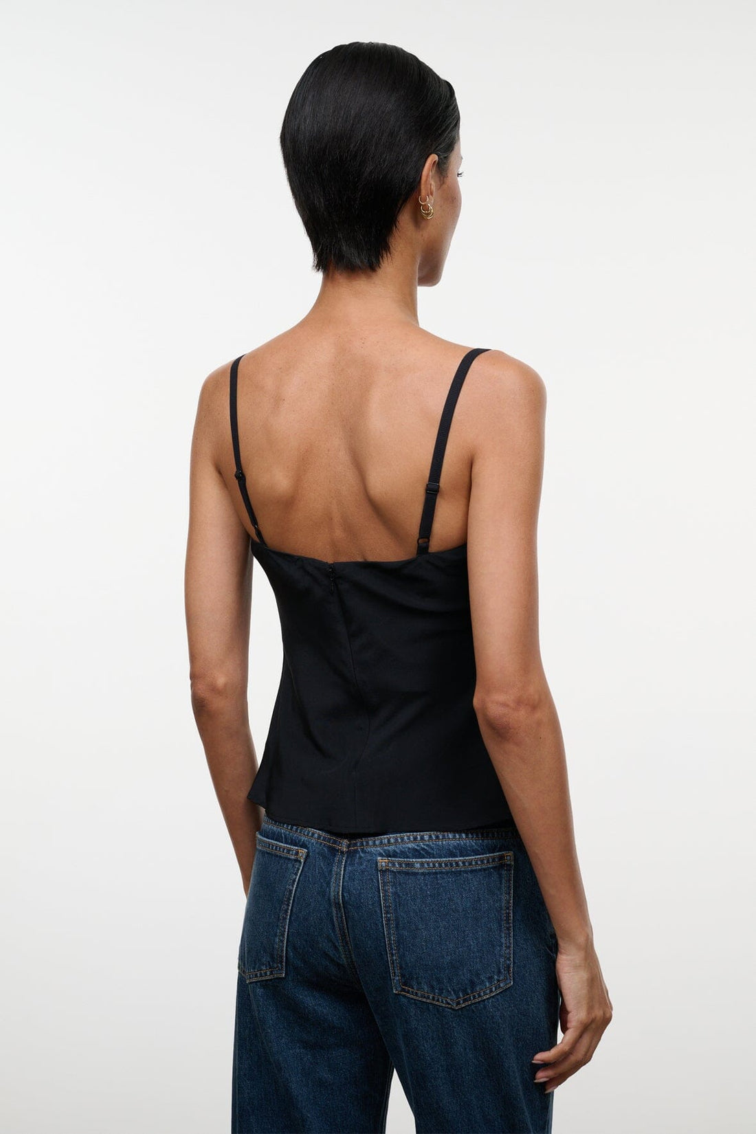 Evangeline Silk Top | Black — 1