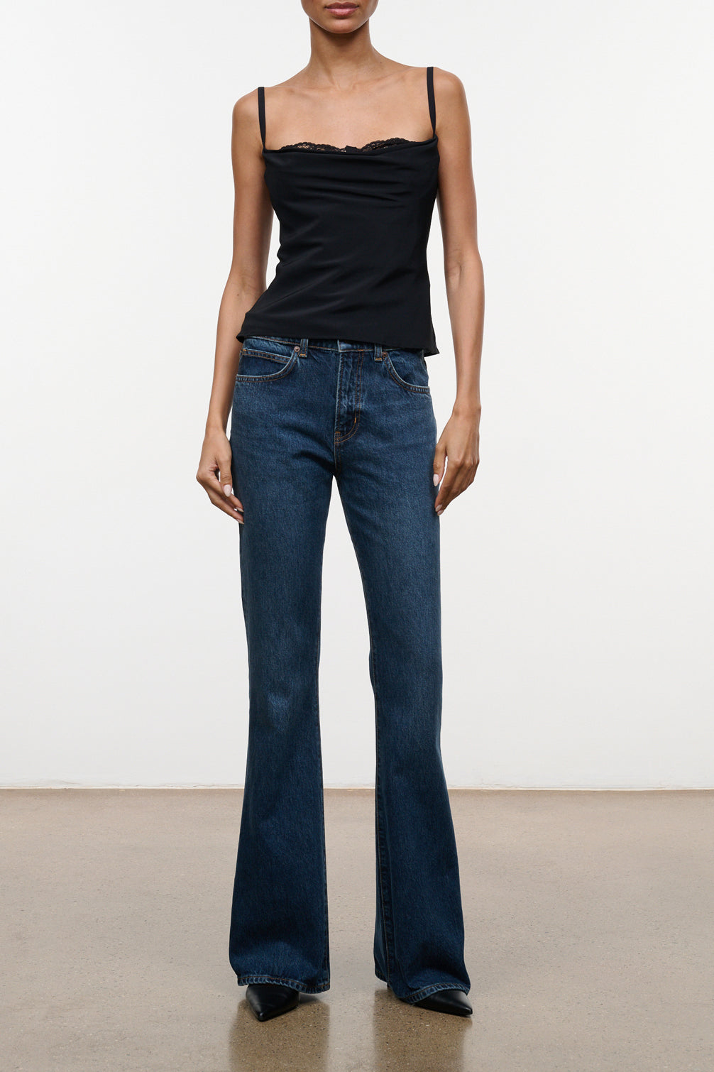 Evangeline Silk Top | Black — 3
