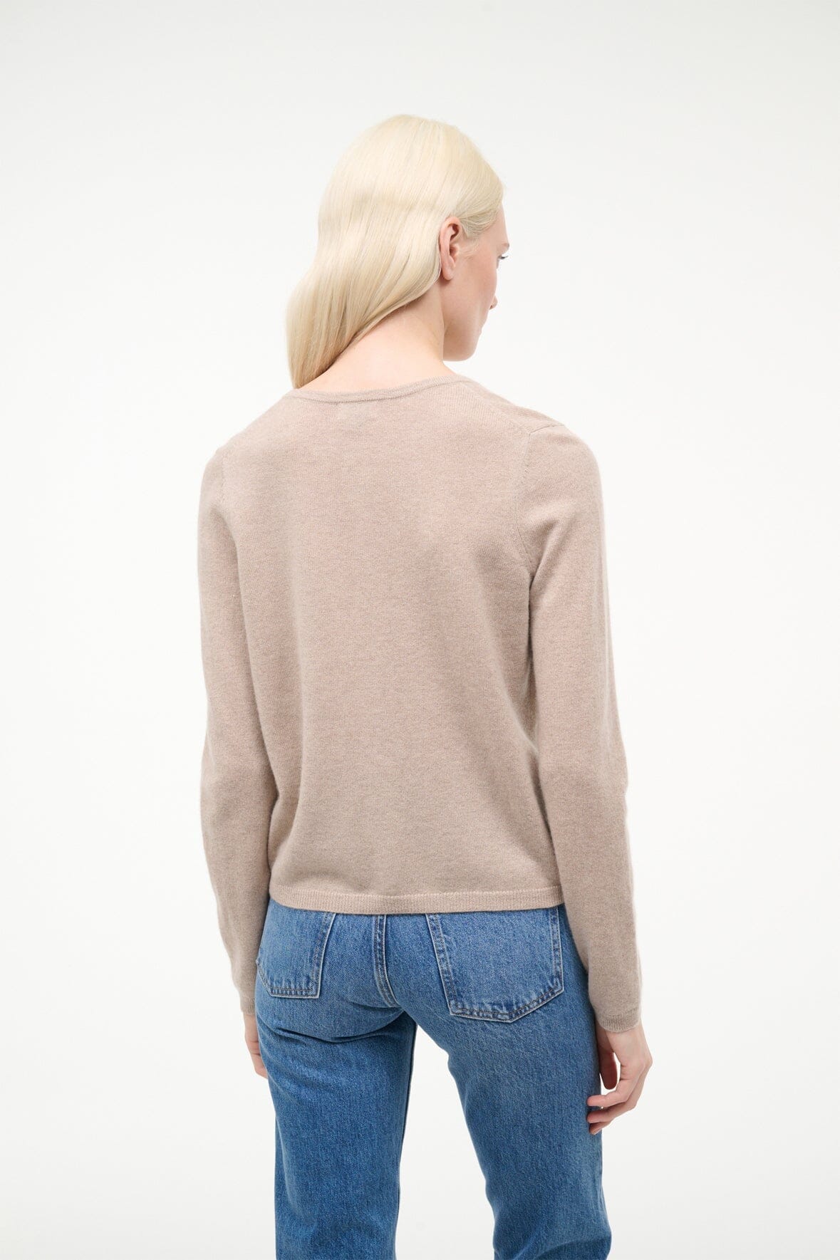 Custom STAUD x C.Bonz Midnight Cashmere Cardigan | Stone — 5