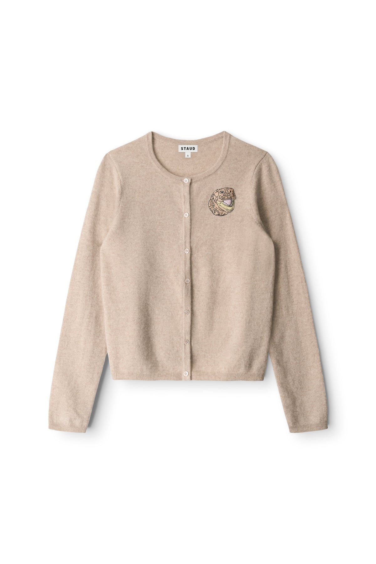 Custom STAUD x C.Bonz Midnight Cashmere Cardigan | Stone — 2