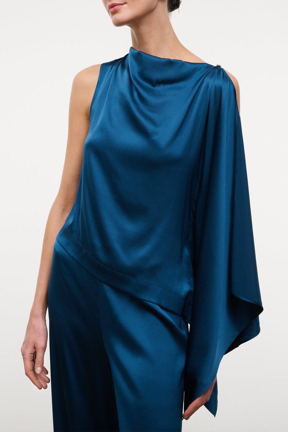 Sabina Silk Top | Harbor — 1