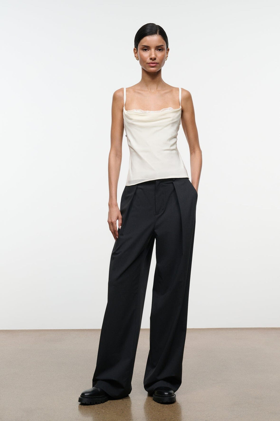 Evangeline Silk Top | Ivory — 1