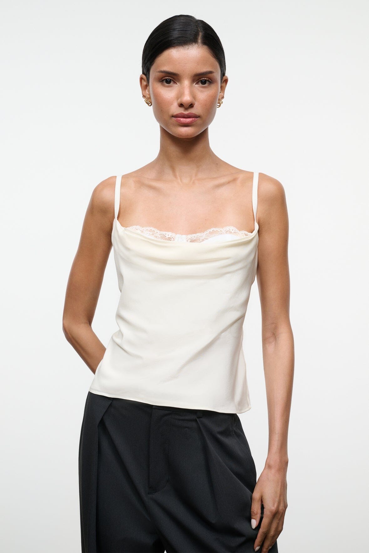 Evangeline Silk Top | Ivory — 5