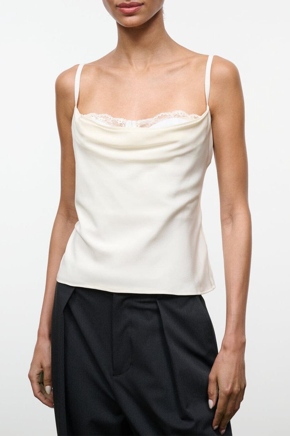 Evangeline Silk Top | Ivory — 1