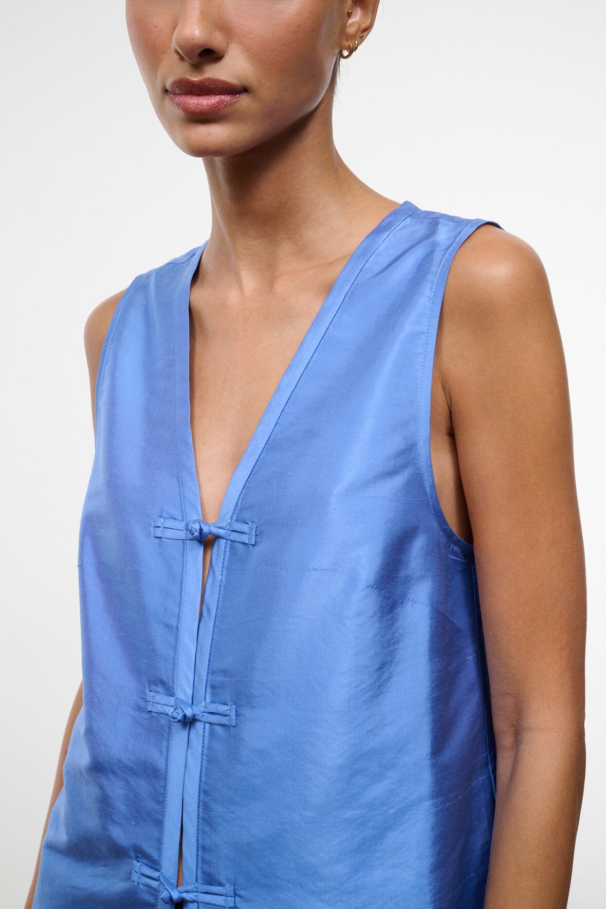 Sami Silk Dupioni Top | Coast — 8