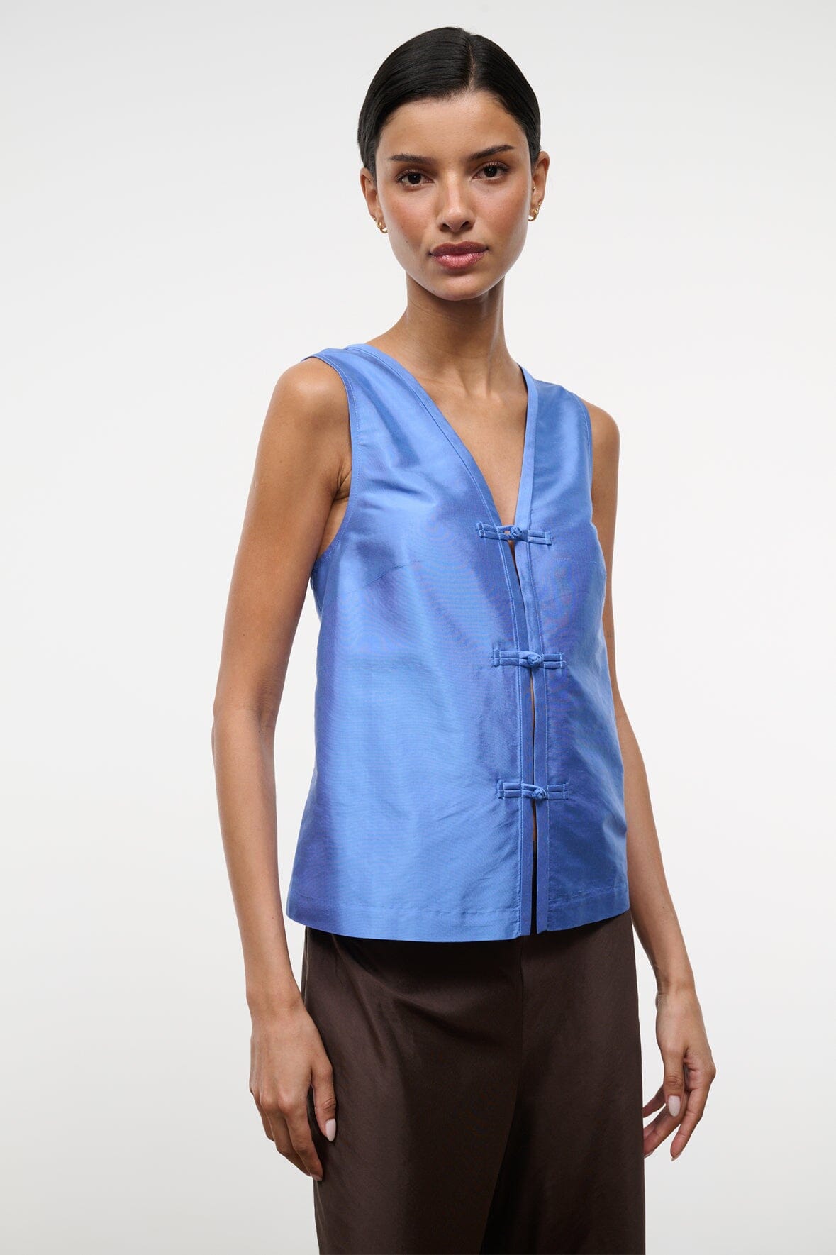 Sami Silk Dupioni Top | Coast — 5