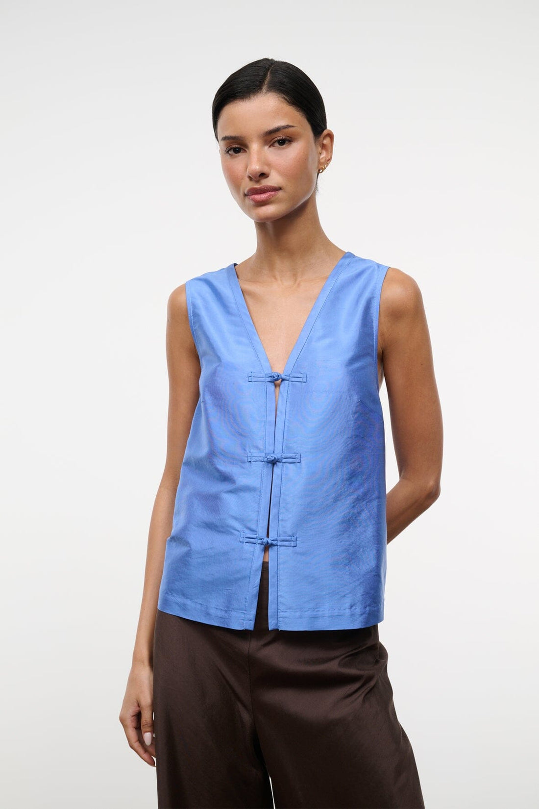 Sami Silk Dupioni Top | Coast — 1