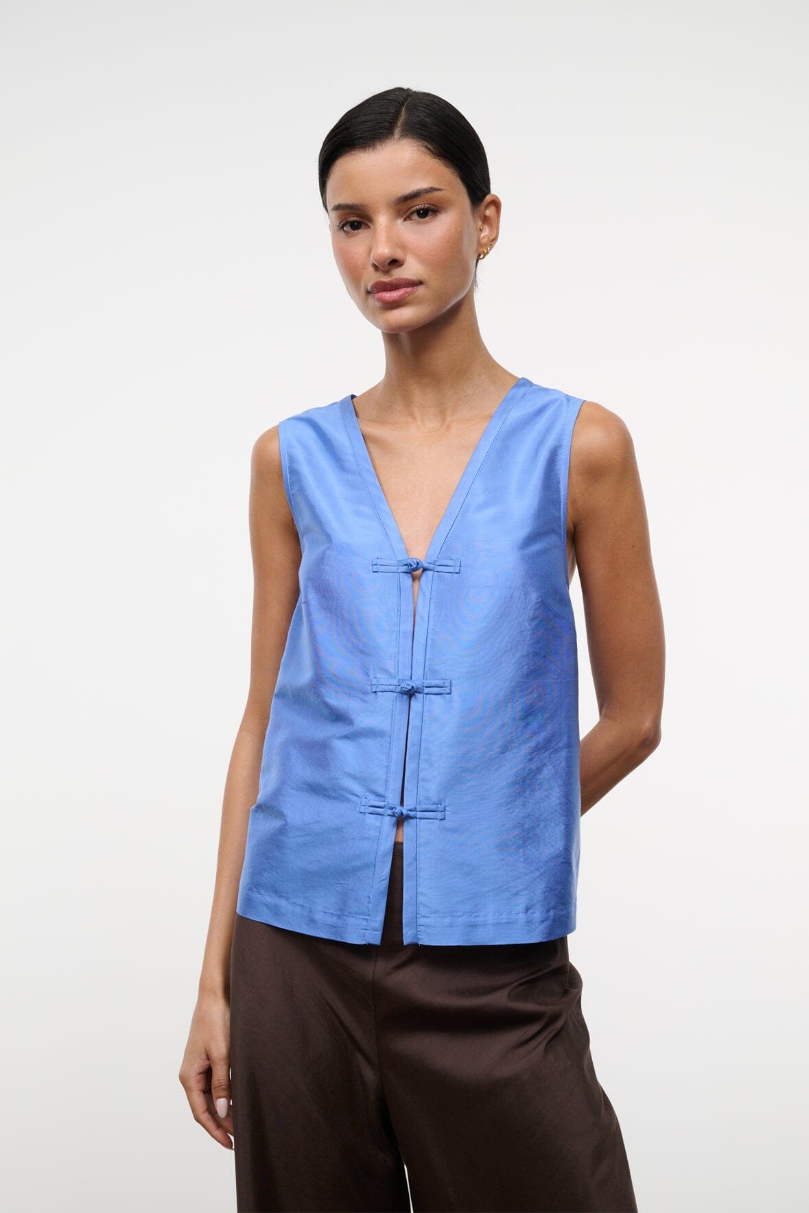 Sami Silk Dupioni Top | Coast — 2