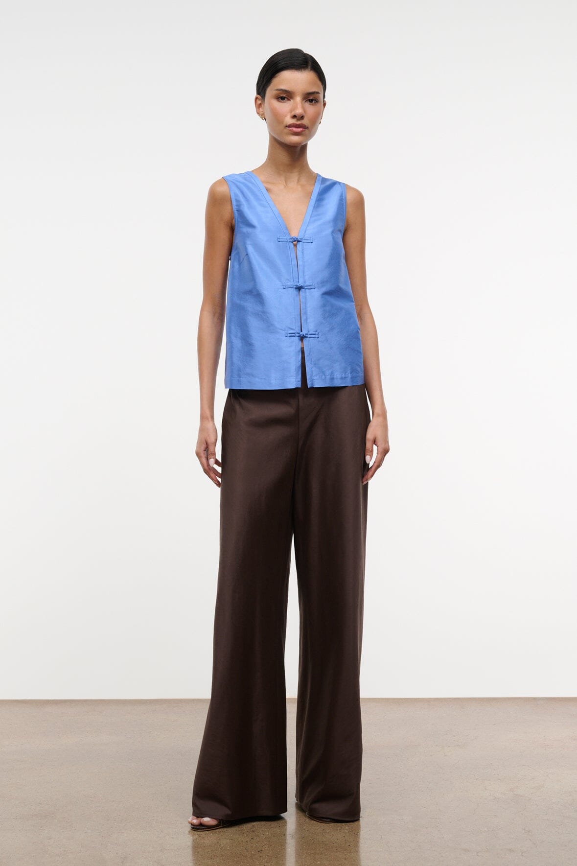 Sami Silk Dupioni Top | Coast — 4