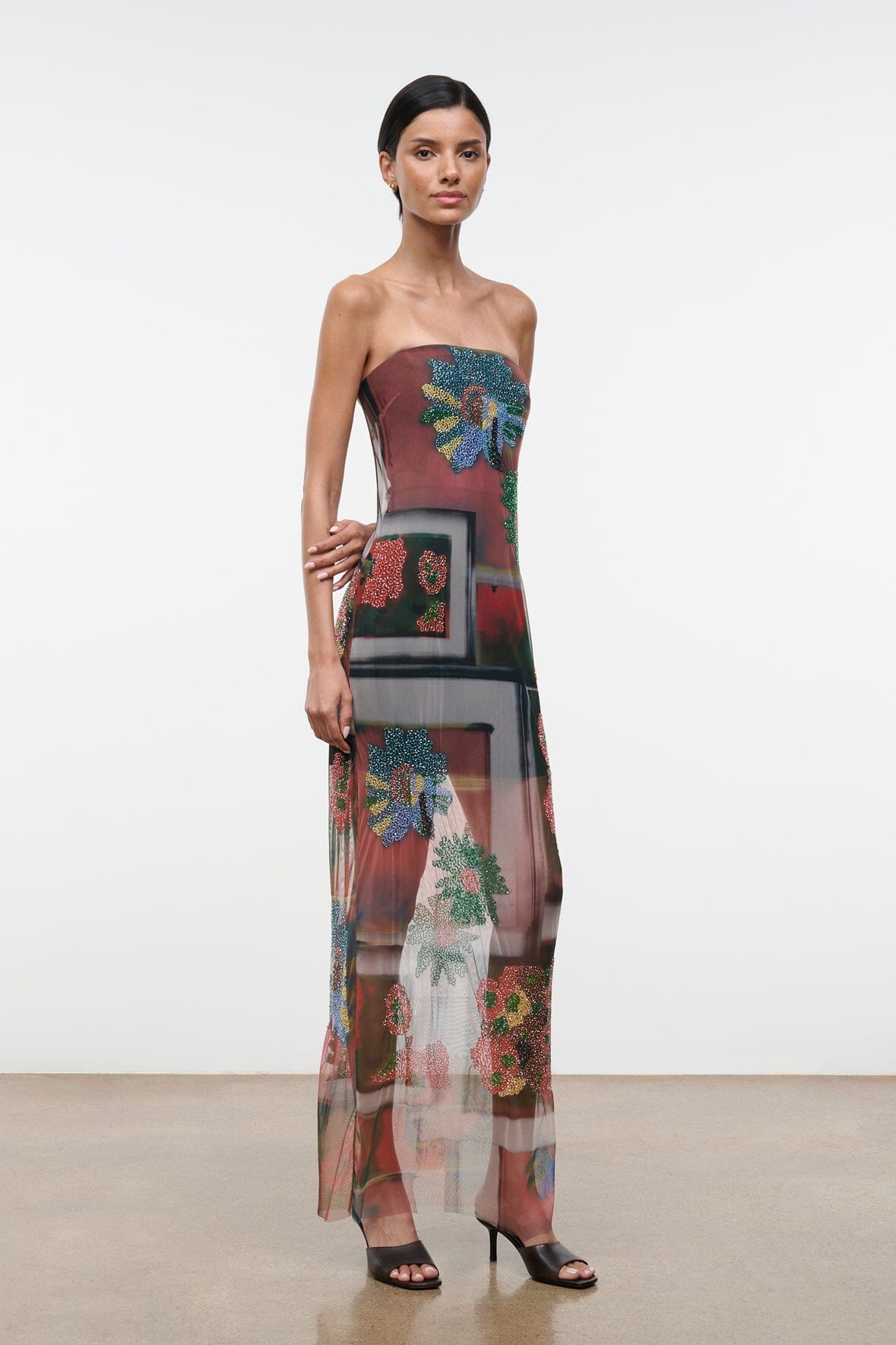 Liliana Dress | Beaded Superbloom Scarf — 4