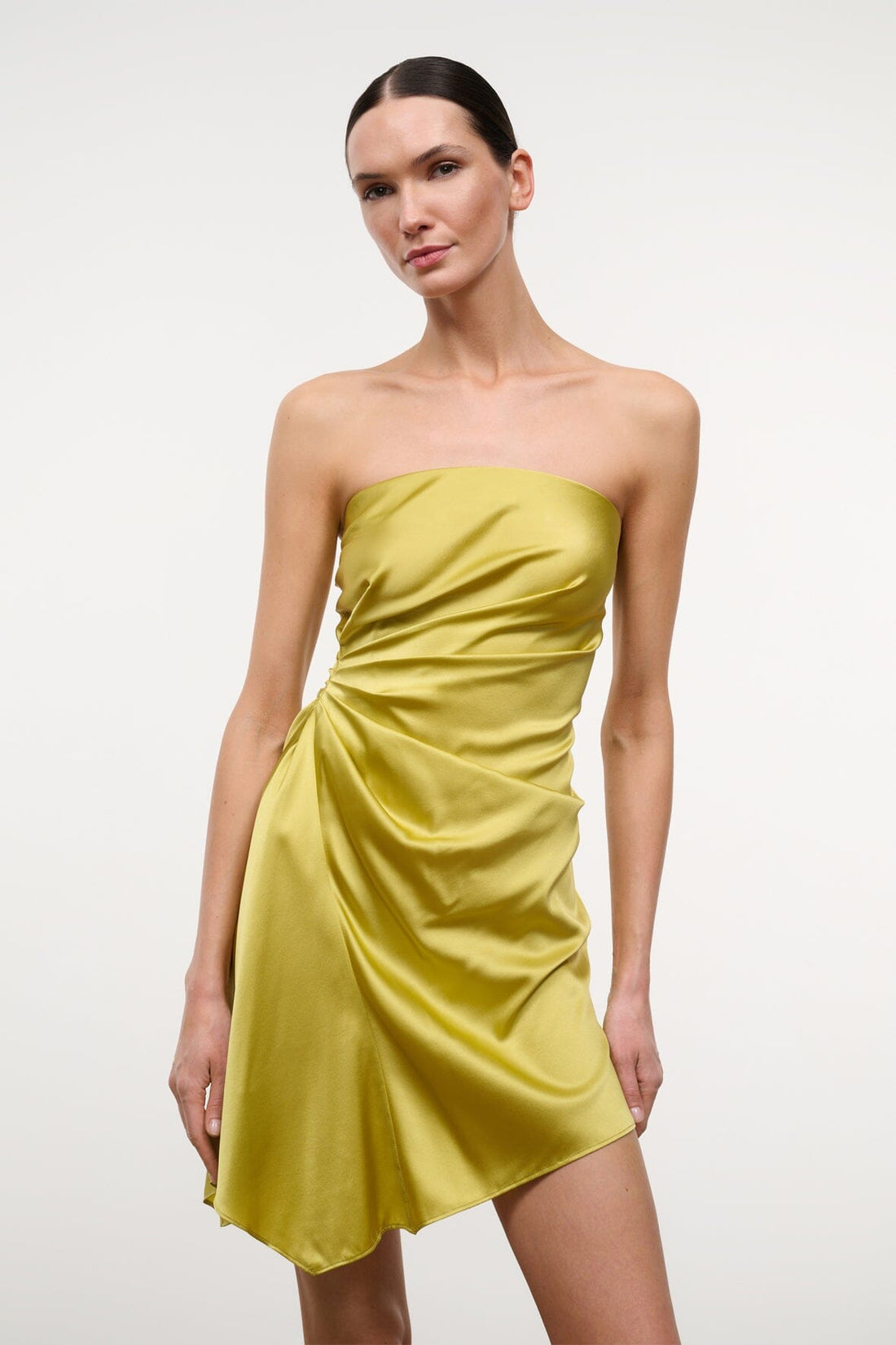 Adriana Silk Dress | Citron — 1