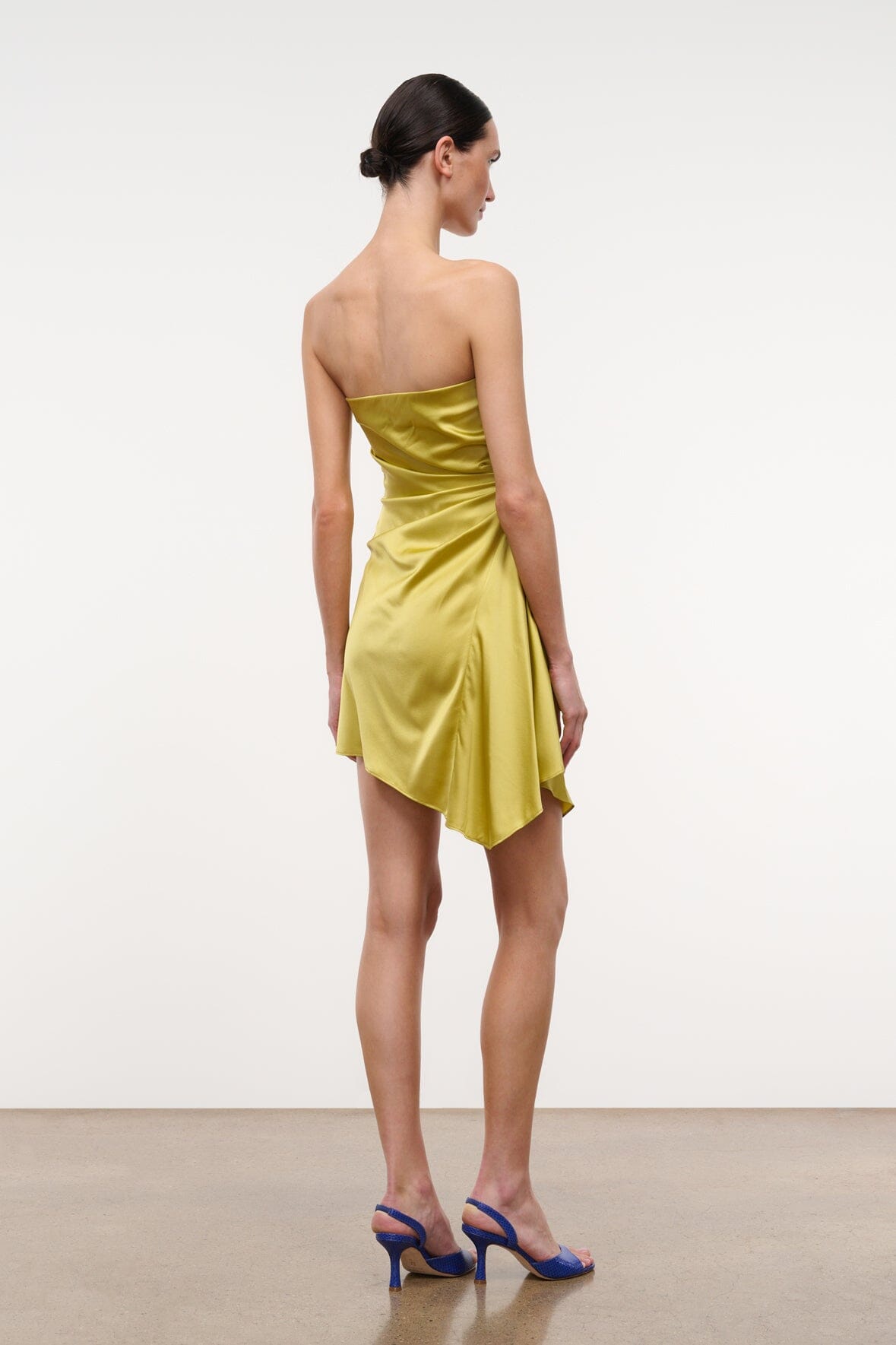 Adriana Silk Dress | Citron — 3